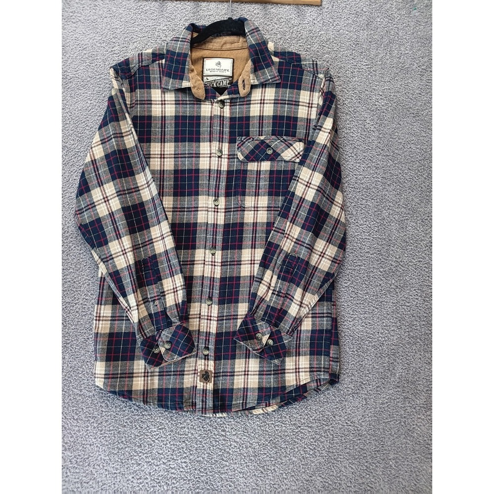 Legendary Whitetails Buck Camp Flannel Shirt Men's‎ Small Plaid Lined